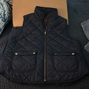 J Crew navy Quilted Vest